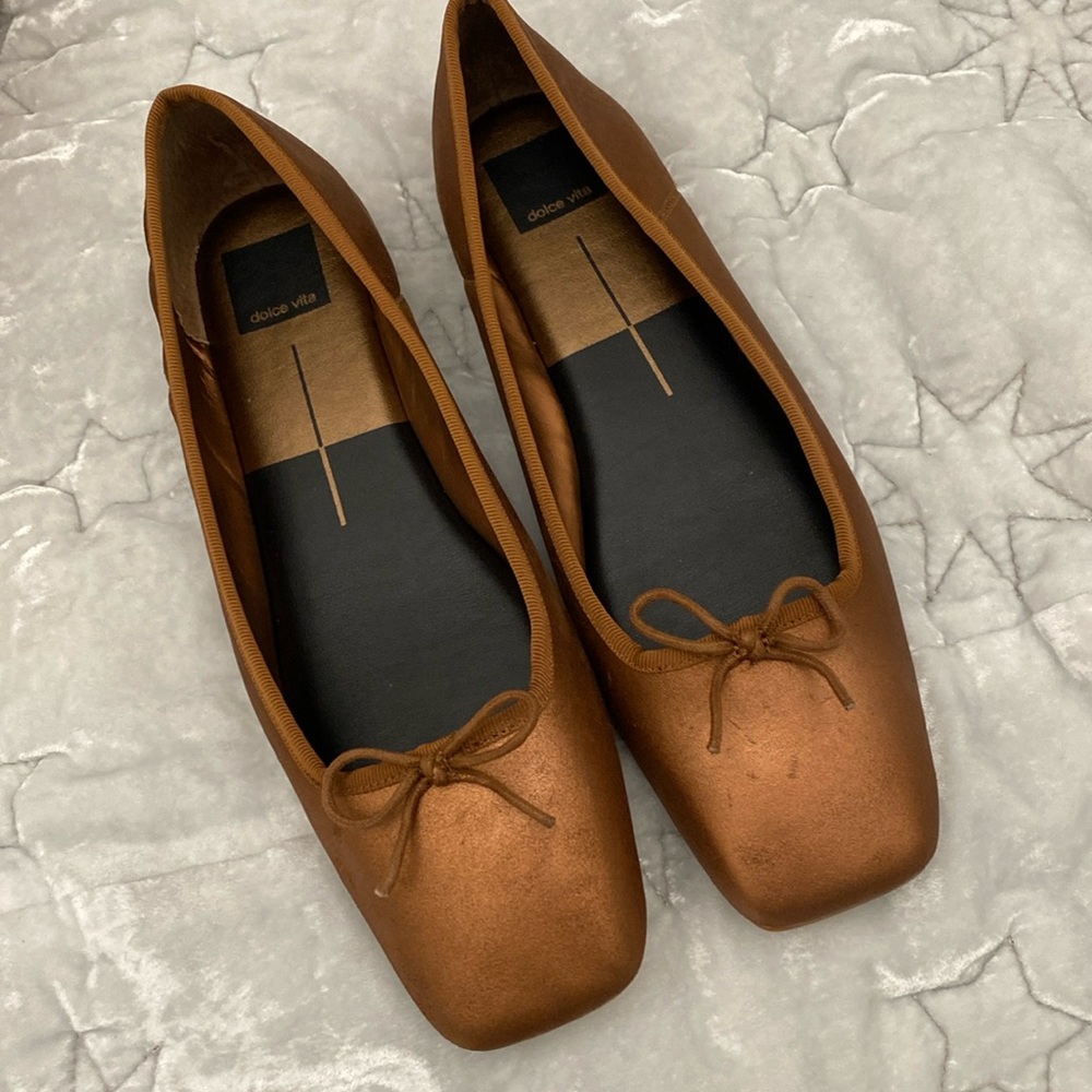 Dolce Vita Copper Ballet Flats 10 NIB